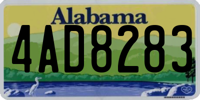 AL license plate 4AD8283