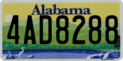 AL license plate 4AD8288
