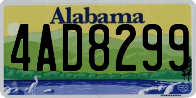 AL license plate 4AD8299