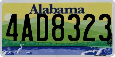AL license plate 4AD8323