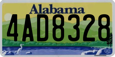 AL license plate 4AD8328