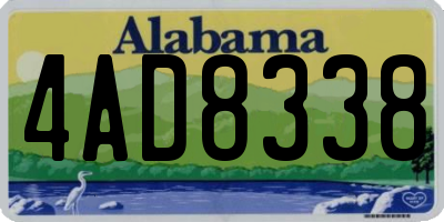 AL license plate 4AD8338