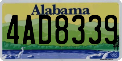 AL license plate 4AD8339