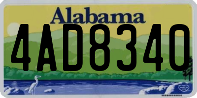 AL license plate 4AD8340