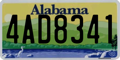 AL license plate 4AD8341