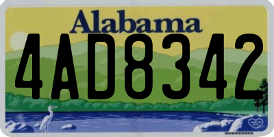 AL license plate 4AD8342