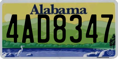 AL license plate 4AD8347