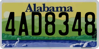 AL license plate 4AD8348