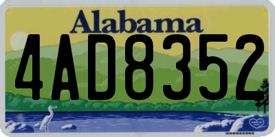 AL license plate 4AD8352
