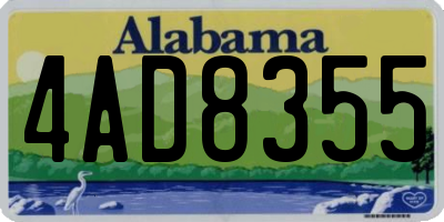 AL license plate 4AD8355