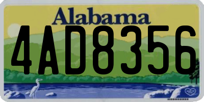 AL license plate 4AD8356