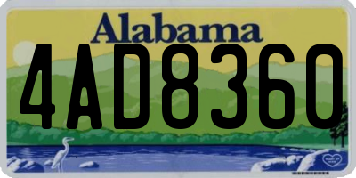 AL license plate 4AD8360