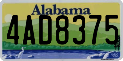 AL license plate 4AD8375