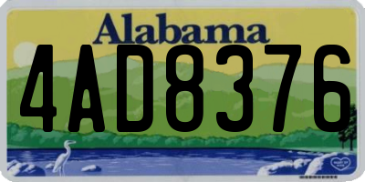 AL license plate 4AD8376