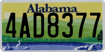 AL license plate 4AD8377