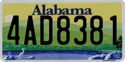 AL license plate 4AD8381