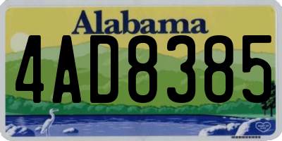AL license plate 4AD8385