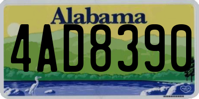 AL license plate 4AD8390