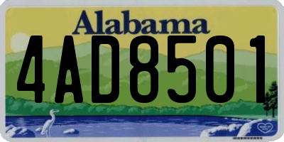 AL license plate 4AD8501
