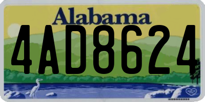 AL license plate 4AD8624