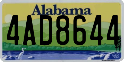AL license plate 4AD8644