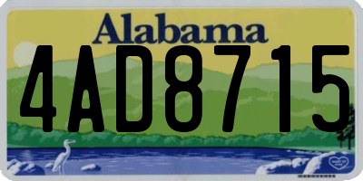 AL license plate 4AD8715