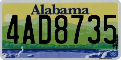 AL license plate 4AD8735
