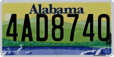 AL license plate 4AD8740