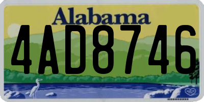 AL license plate 4AD8746