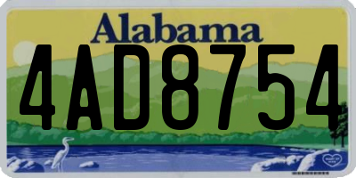 AL license plate 4AD8754
