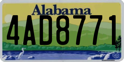 AL license plate 4AD8771