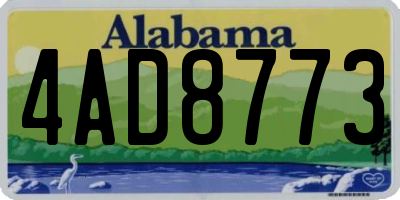 AL license plate 4AD8773