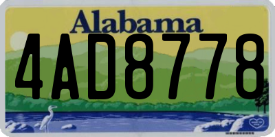 AL license plate 4AD8778