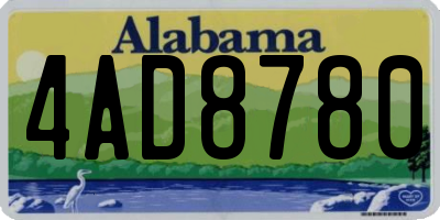 AL license plate 4AD8780
