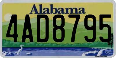 AL license plate 4AD8795