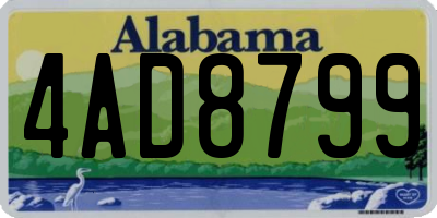 AL license plate 4AD8799