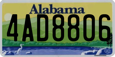 AL license plate 4AD8806