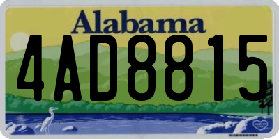 AL license plate 4AD8815