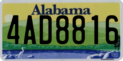 AL license plate 4AD8816
