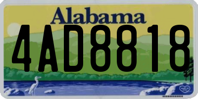 AL license plate 4AD8818
