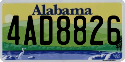 AL license plate 4AD8826