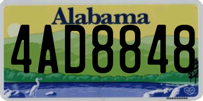 AL license plate 4AD8848