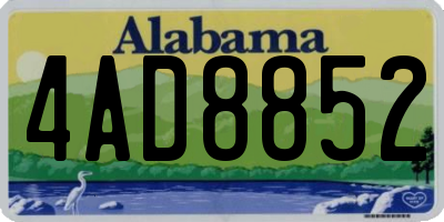 AL license plate 4AD8852