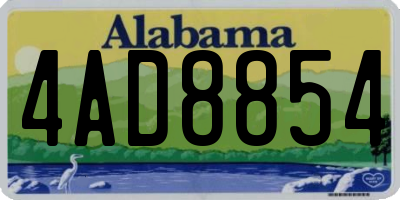 AL license plate 4AD8854
