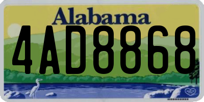 AL license plate 4AD8868