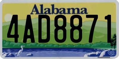AL license plate 4AD8871