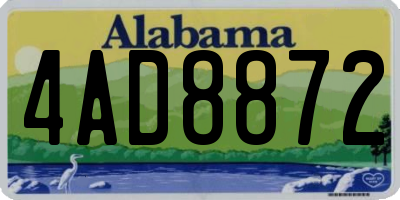 AL license plate 4AD8872