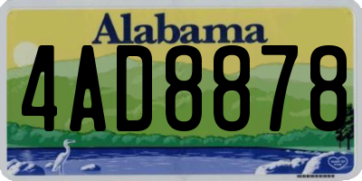 AL license plate 4AD8878