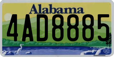 AL license plate 4AD8885