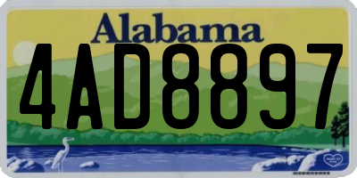 AL license plate 4AD8897